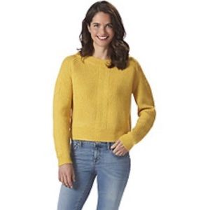 Ruby Finch Ballet Mustard Textured Sweater NWT